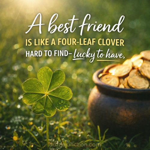 Lucky Four Leaf Clover Friendship image
