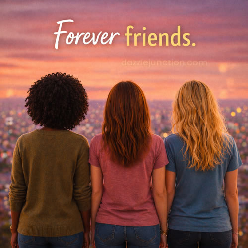 Three Friends Forever Friendship image