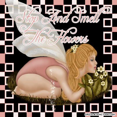 Fairy Stop Smell Flowers Inspirational image