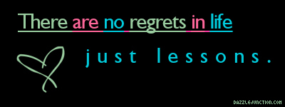 No Regrets Inspirational image