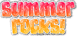 Summer Rocks Orange Summer Glitter image