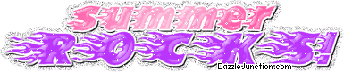Summer Rocks Purple Summer Glitter image
