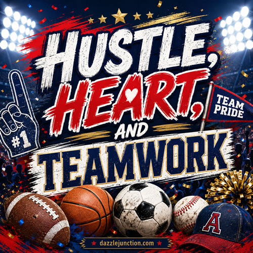 Hustle Heart Teamwork Sports image