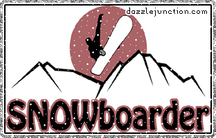 Snowboarder Glitter Sports image