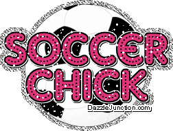 Soccer Chick Glitter Sports image