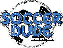 Soccer Dude Glitter Sports image
