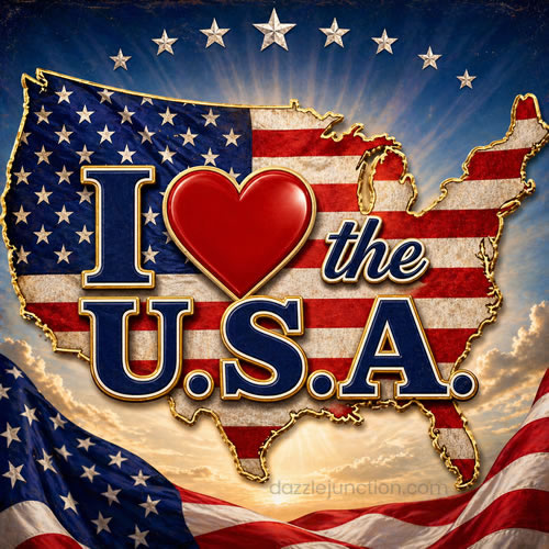 I Heart U S A America image