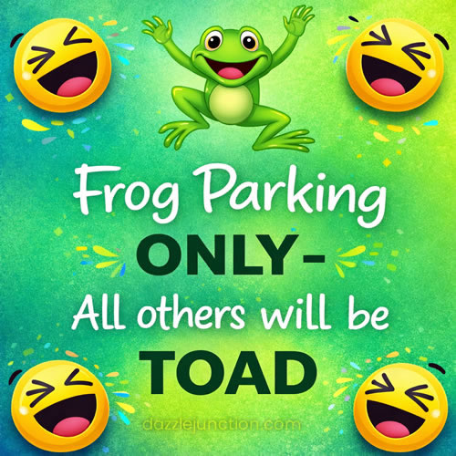 Frog Parking Only Funny image