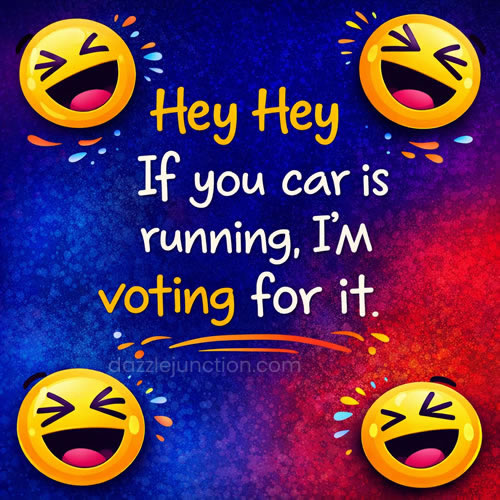 Voting For Car Funny image