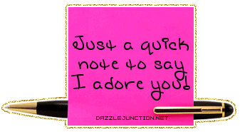 I Adore You Glitter Notes image