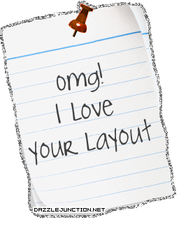 Love Layout Glitter Notes image
