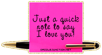 Quick I Love You Glitter Notes image