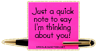 Thinking About You Glitter Notes image