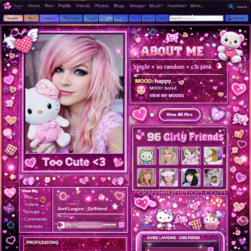 Girly Myspace Profile