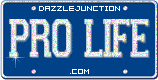 Pro Life Vanity Tags image