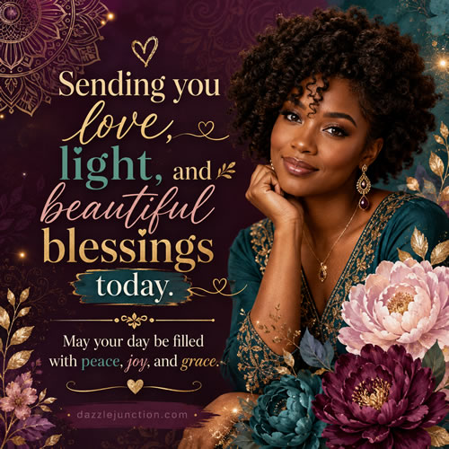 Beautiful Blessings African American greeting image