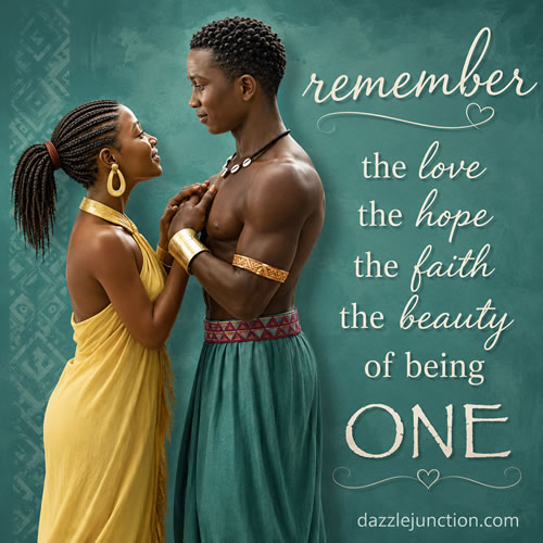 Being One African American greeting image