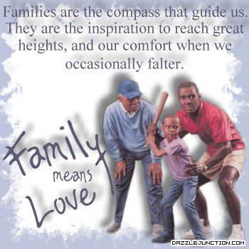Family Means Love African American greeting image