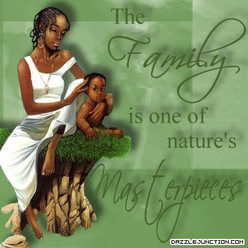 Family Nature Masterpiece African American greeting image