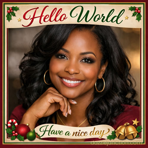 Hello World African American greeting image