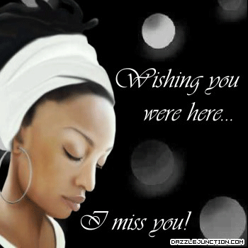 Miss You African American greeting image