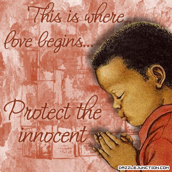 Protect The Innocent African American greeting image