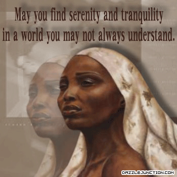 Serenity Tranquilty African American greeting image