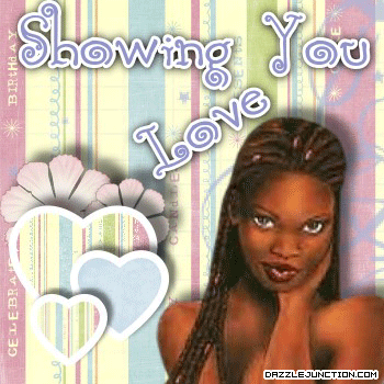 Showing You Love African American greeting image