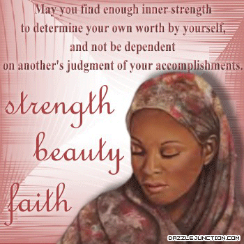 Strength Beauty Faith African American greeting image