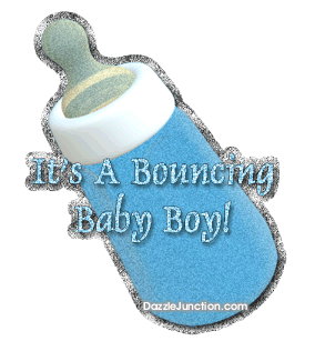 Bouncing Boy Baby Boy greeting image