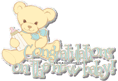 Congrats Boy Bear Baby Boy greeting image