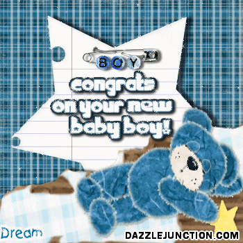 New Baby Baby Boy greeting image