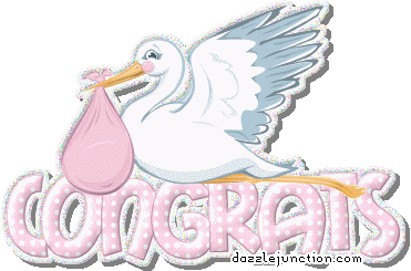 Congrats Girl Baby Girl greeting image