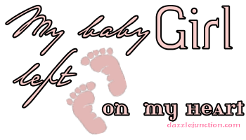 Footprints Girl Dj Baby Girl greeting image