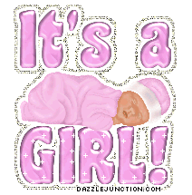 Its A Girl Baby Girl greeting image