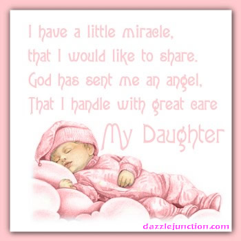 Miracle Daughter Dj Baby Girl greeting image