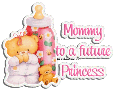 Mommy To A Future Princess Baby Girl greeting image