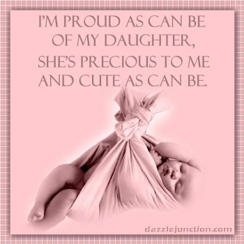 Proud Daughter Dj Baby Girl greeting image