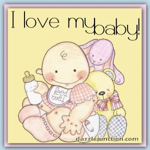 Love My Baby Dj Baby Mommy greeting image