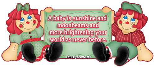 Sunshine Moonbeams Baby Mommy greeting image