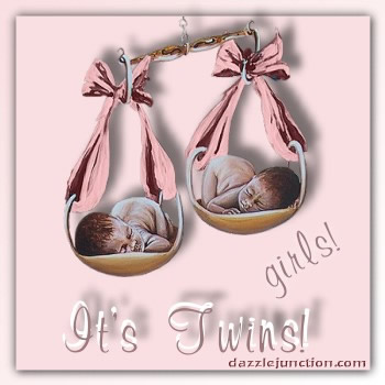 Twin Girls Dj Baby Mommy greeting image