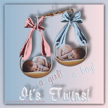 Twins Boy Girl Dj Baby Mommy greeting image
