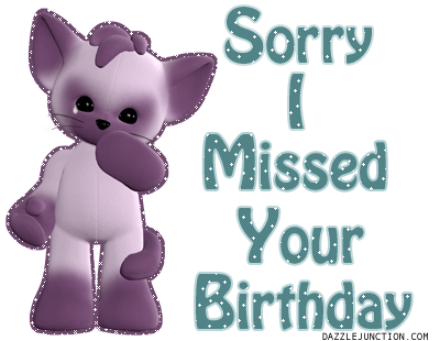Cat Belated Belated Birthday greeting image