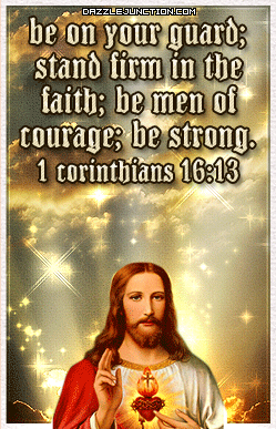 1 Corinthians 16:13 Bible Verse greeting image