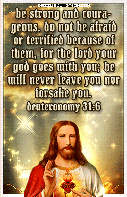 Deuteronomy 31:6-1 Bible Verse greeting image