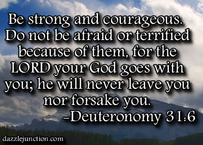 Deuteronomy 31:6 Bible Verse greeting image