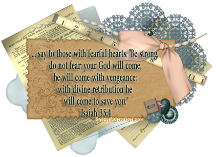 Isaiah 35:4 Bible Verse greeting image