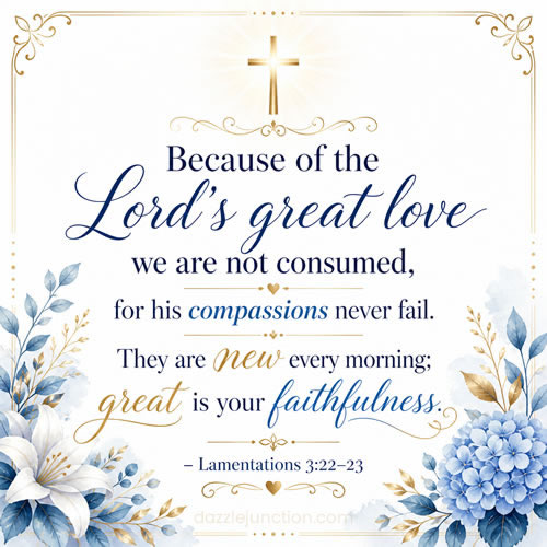 Lords Great Love Bible Verse greeting image