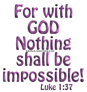 Luke 1:37 Bible Verse greeting image