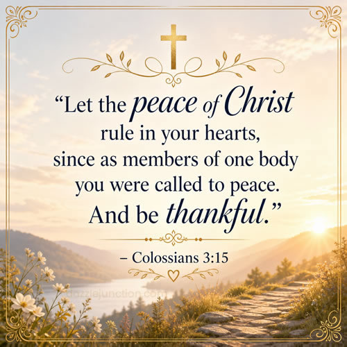 Peace Of Christ Bible Verse greeting image